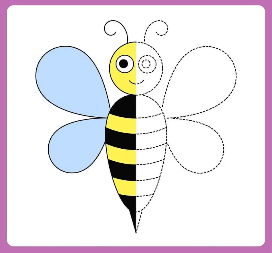 atividade simetria abelha