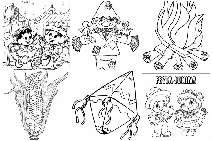 desenhos festa junina para colorir