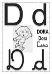 Alfabeto ilustrado Dora para colorir (4)