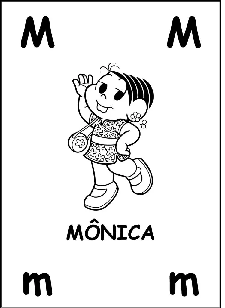 Alfabeto ilustrado Turma da Monica M