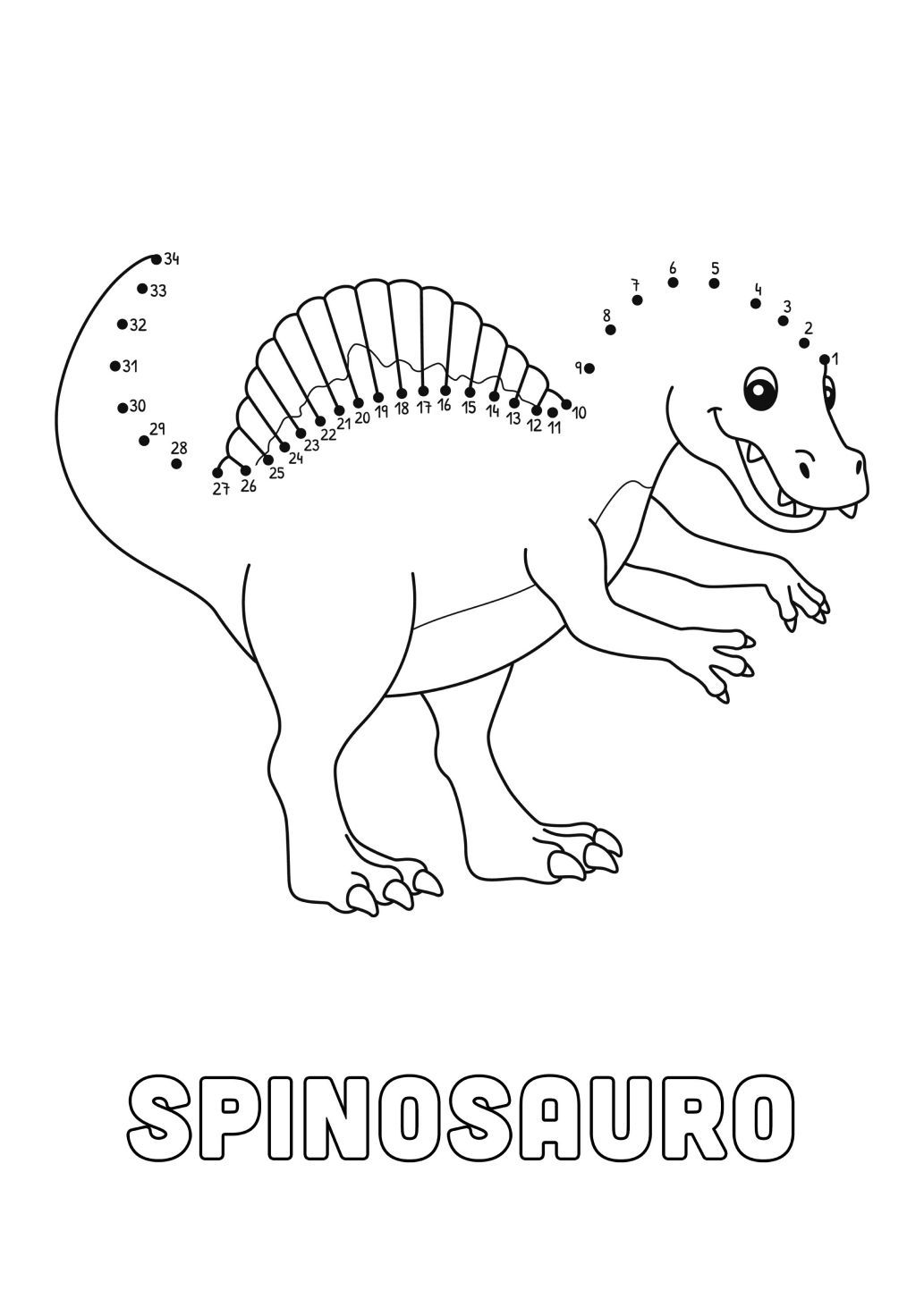 Jogo infantil ponto a ponto dinossauro