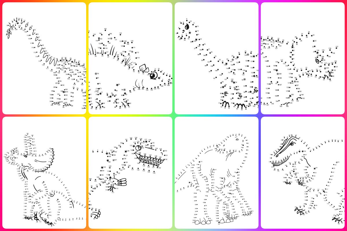 Atividade ligue os pontos Dinossauros para imprimir