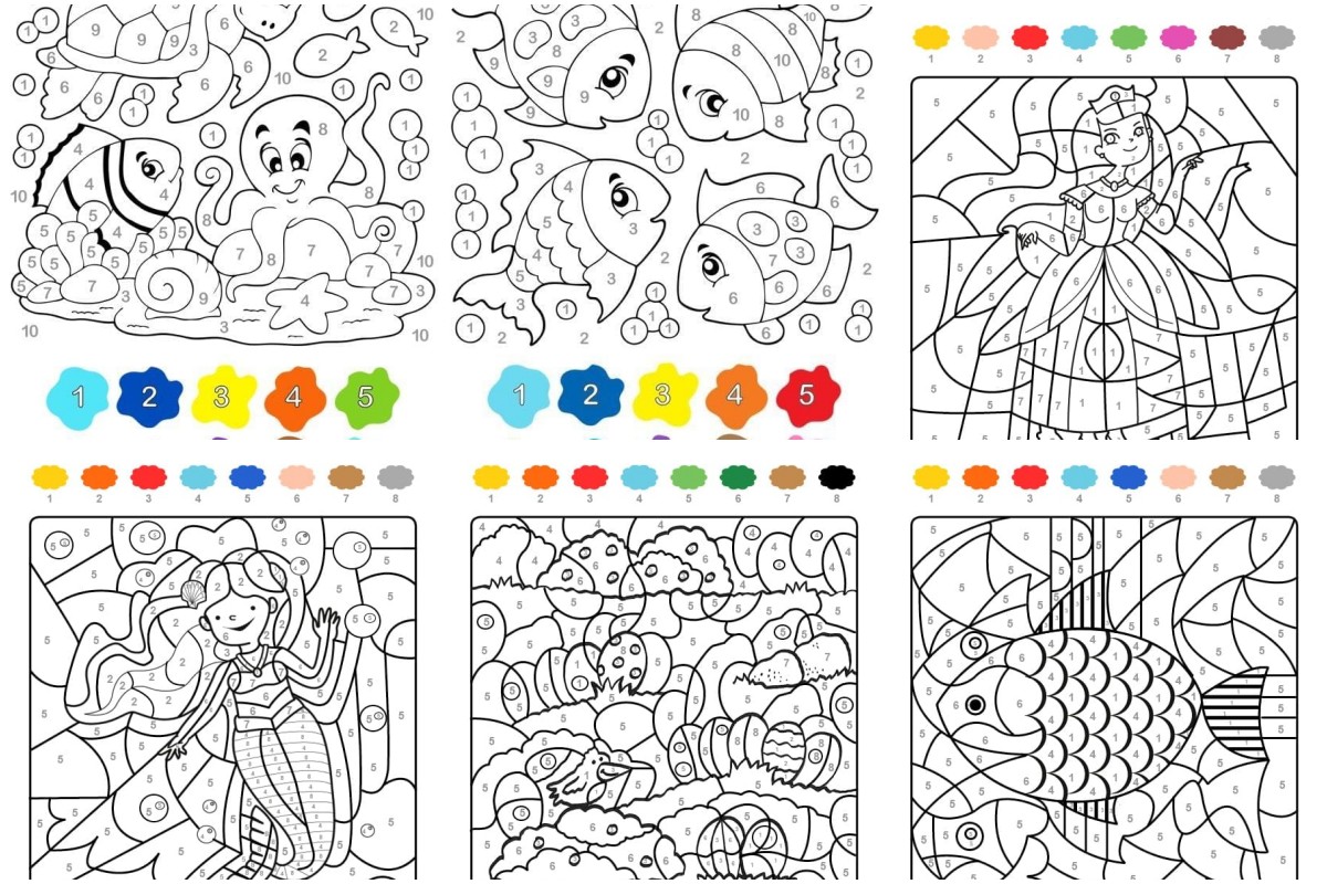 Pintura com Números  Atividades de pintura, Desenho com números, Numeros  para colorir