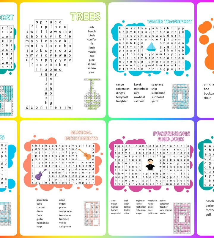 Caça Palavras Para Impressão Grátis. Atividade Ideal Para