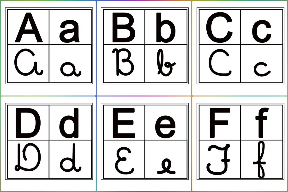 Alfabeto 4 Tipos De Letras Para Imprimir