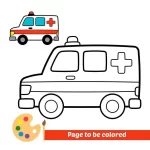 ambulância para colorir