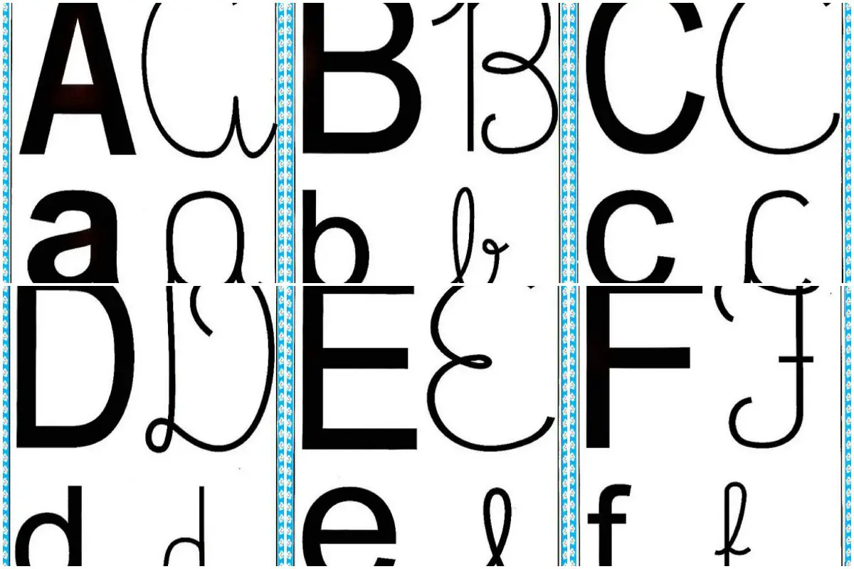 Alfabeto varal borda azul para imprimir
