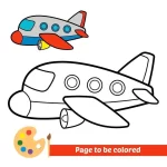 avião para colorir