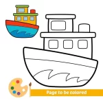 barco para colorir