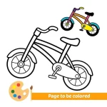 bicicleta para colorir