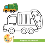 caminhão de lixo para colorir