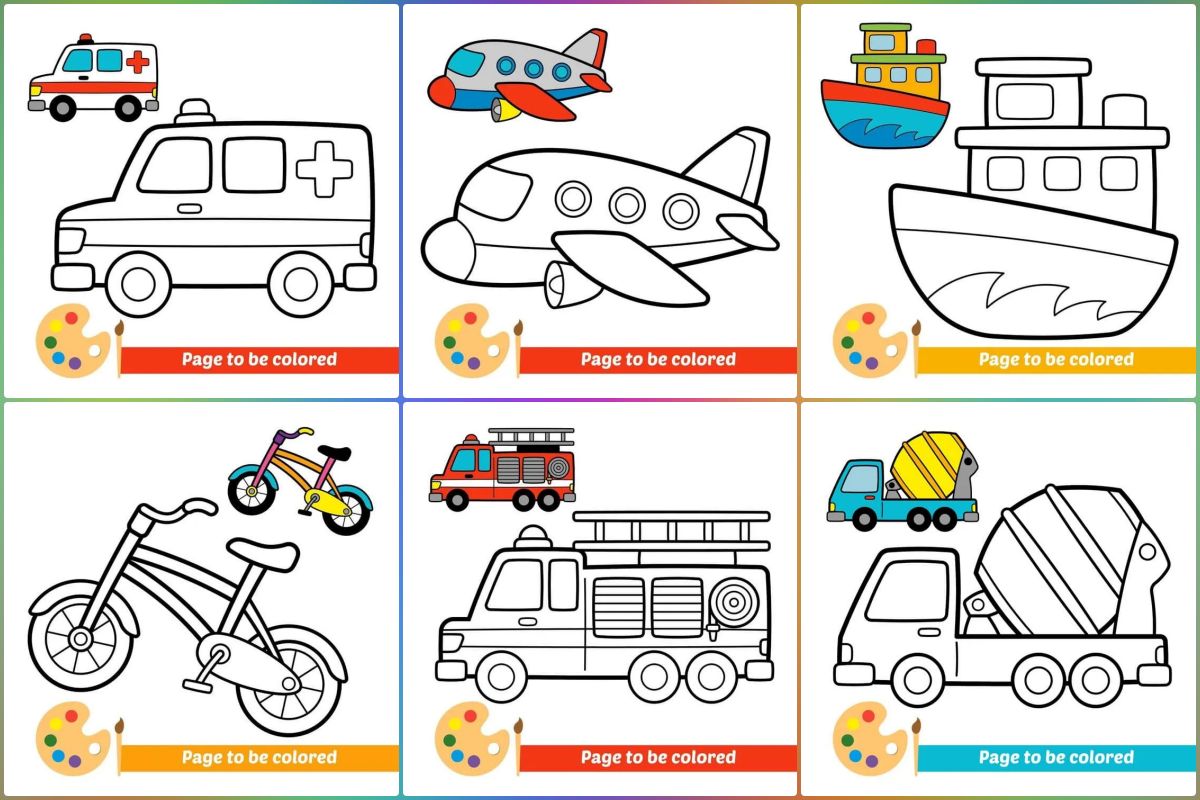 Desenhos para colorir de desenho de um caminhão de transporte para