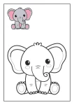 elefante para colorir