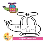 helicóptero para colorir