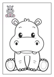 hipopótamo para colorir
