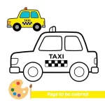 táxi para colorir