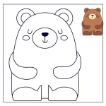 urso para colorir 2