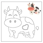 vaca para colorir