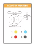 Helicóptero para imprimir e colorir