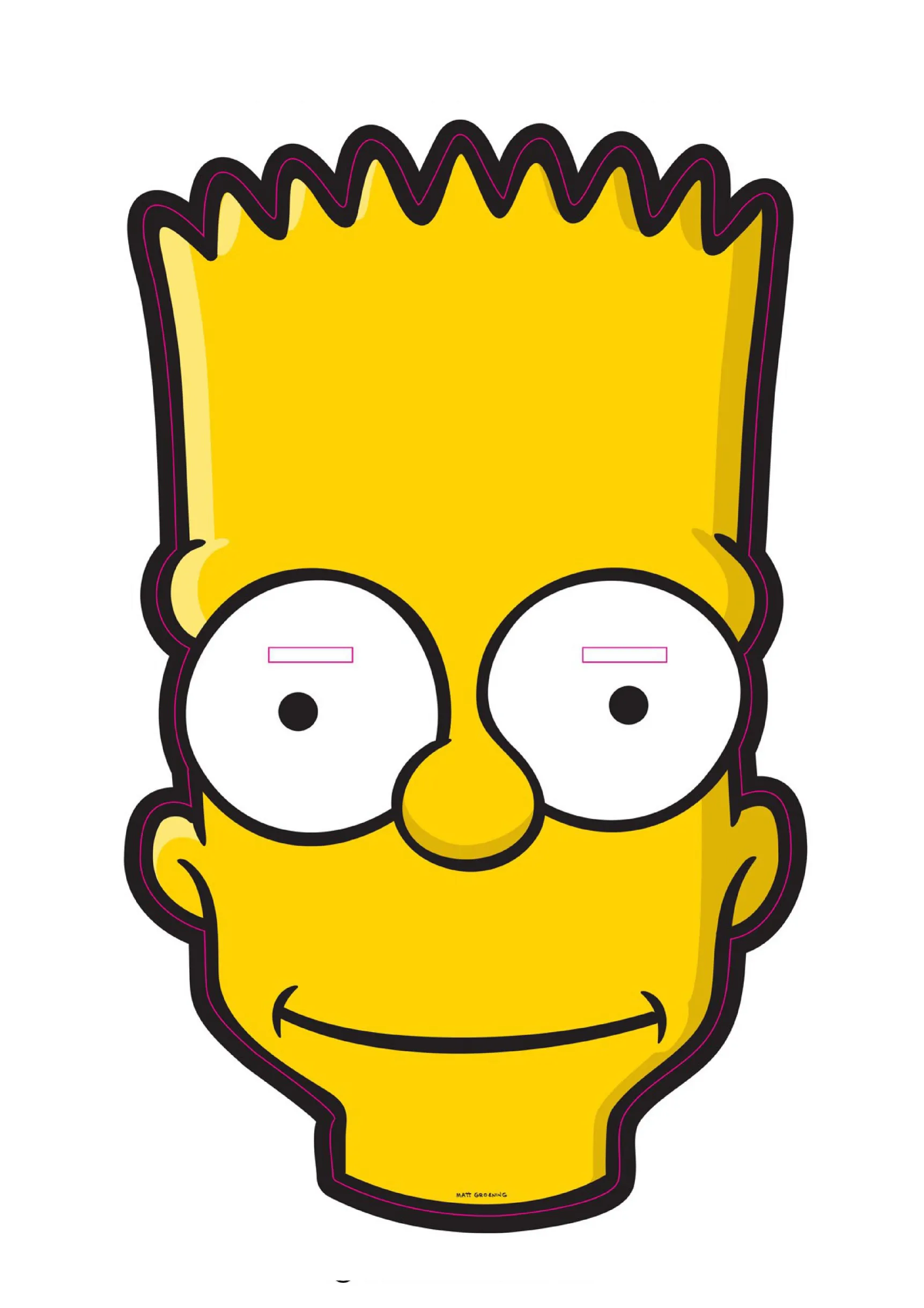 Máscara Bart Simspon para imprimir