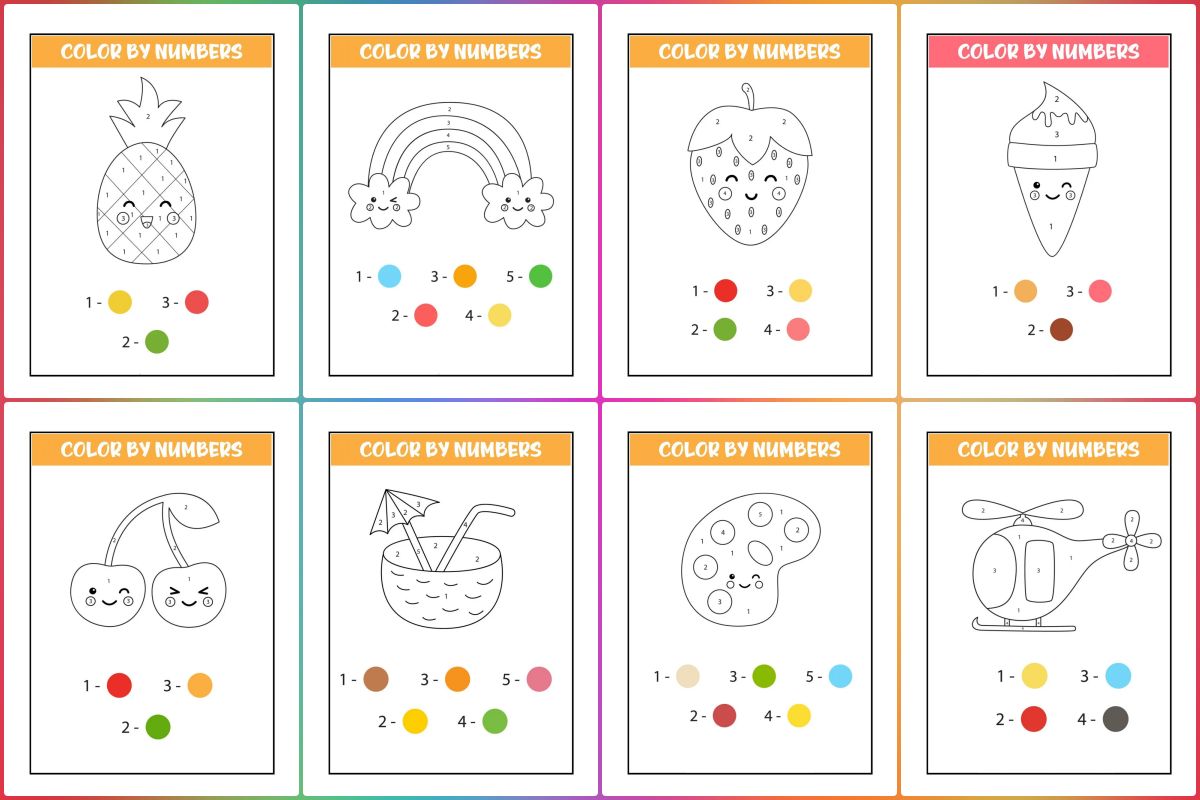 Colorir é Divertido !: Jogos de Colorir Numeros - Desenhos para