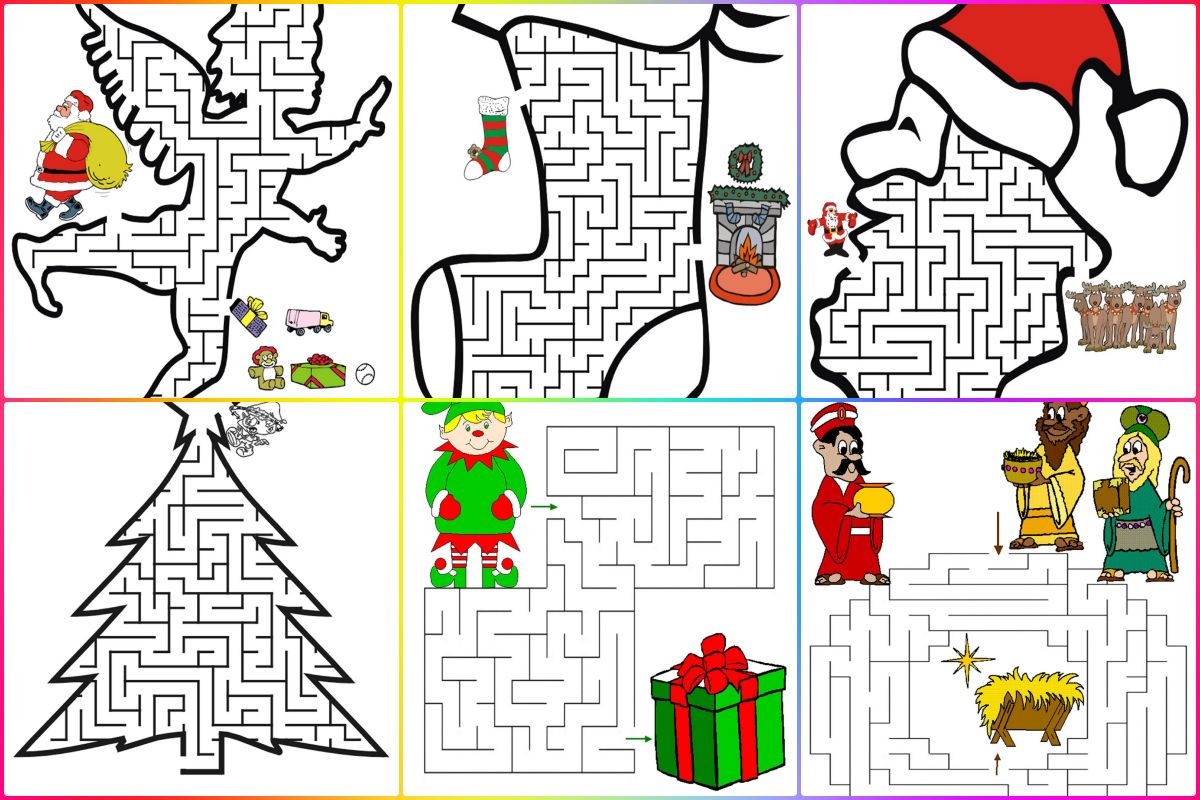 JOGO EDUCATIVO - 12 QUEBRA-CABEÇAS DE NATAL PARA RECORTAR E BRINCAR!