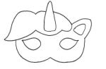 batch mascaras de carnaval para imprimir de unicornio