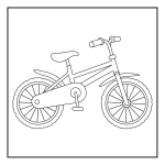 bicicleta para colorir