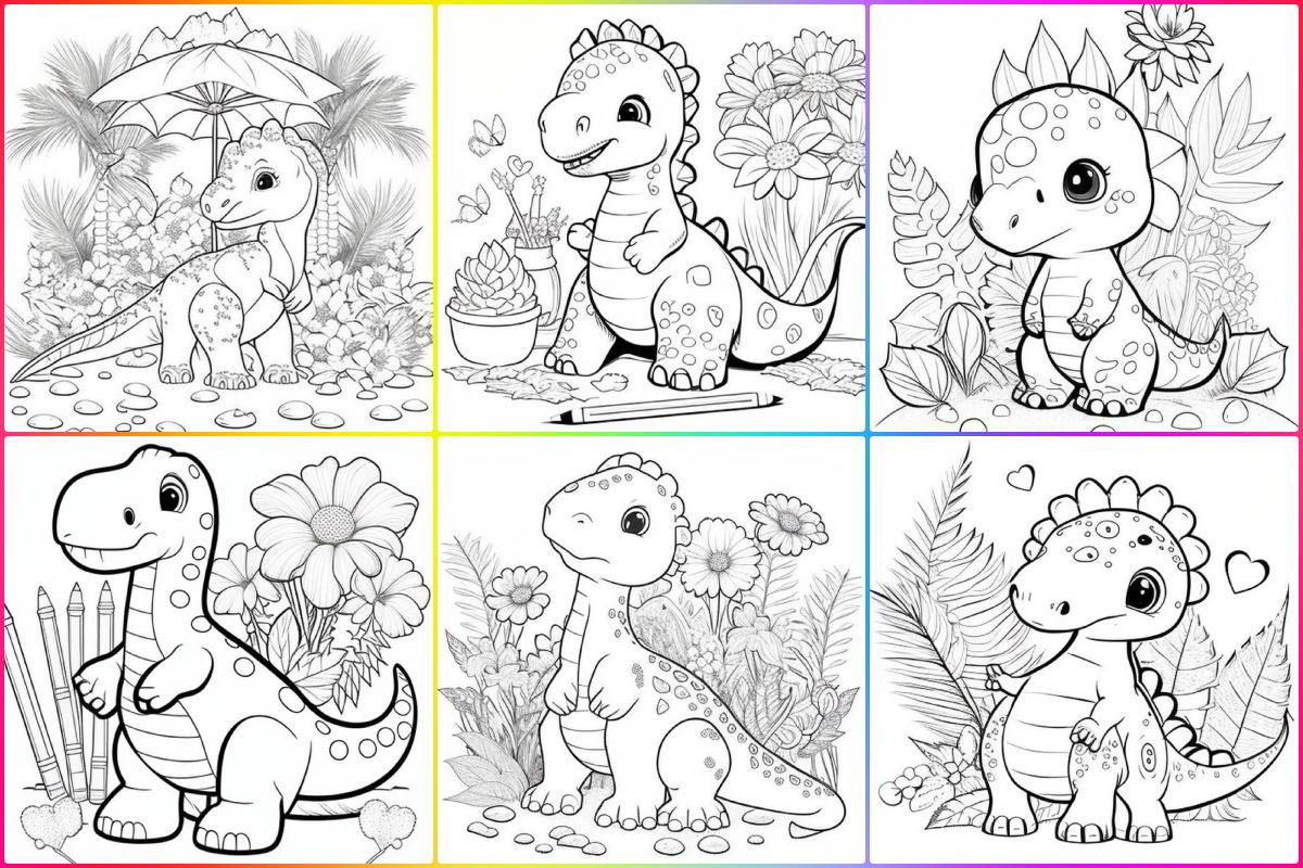 Desenhos dinossauros colorir e imprimir