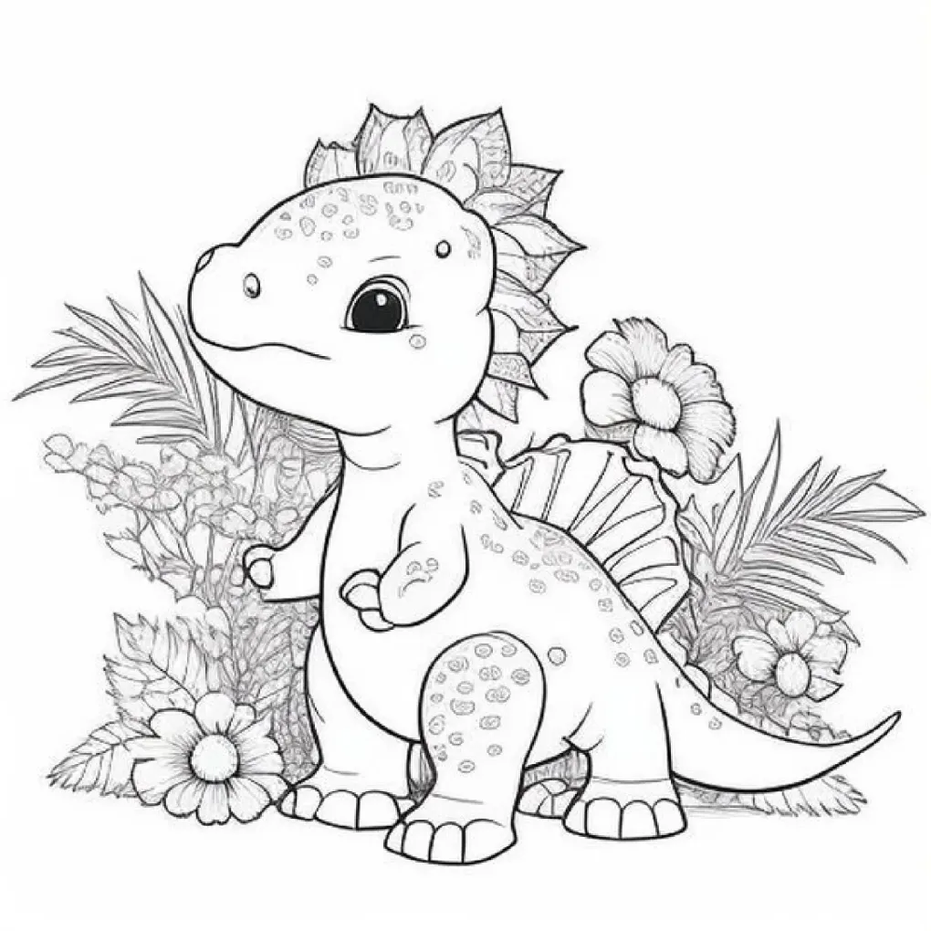 dinossauro para pintar (1) - Educarolando - Aprender brincando