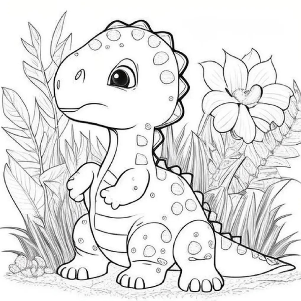 dinossauro para pintar (2) - Educarolando - Aprender brincando