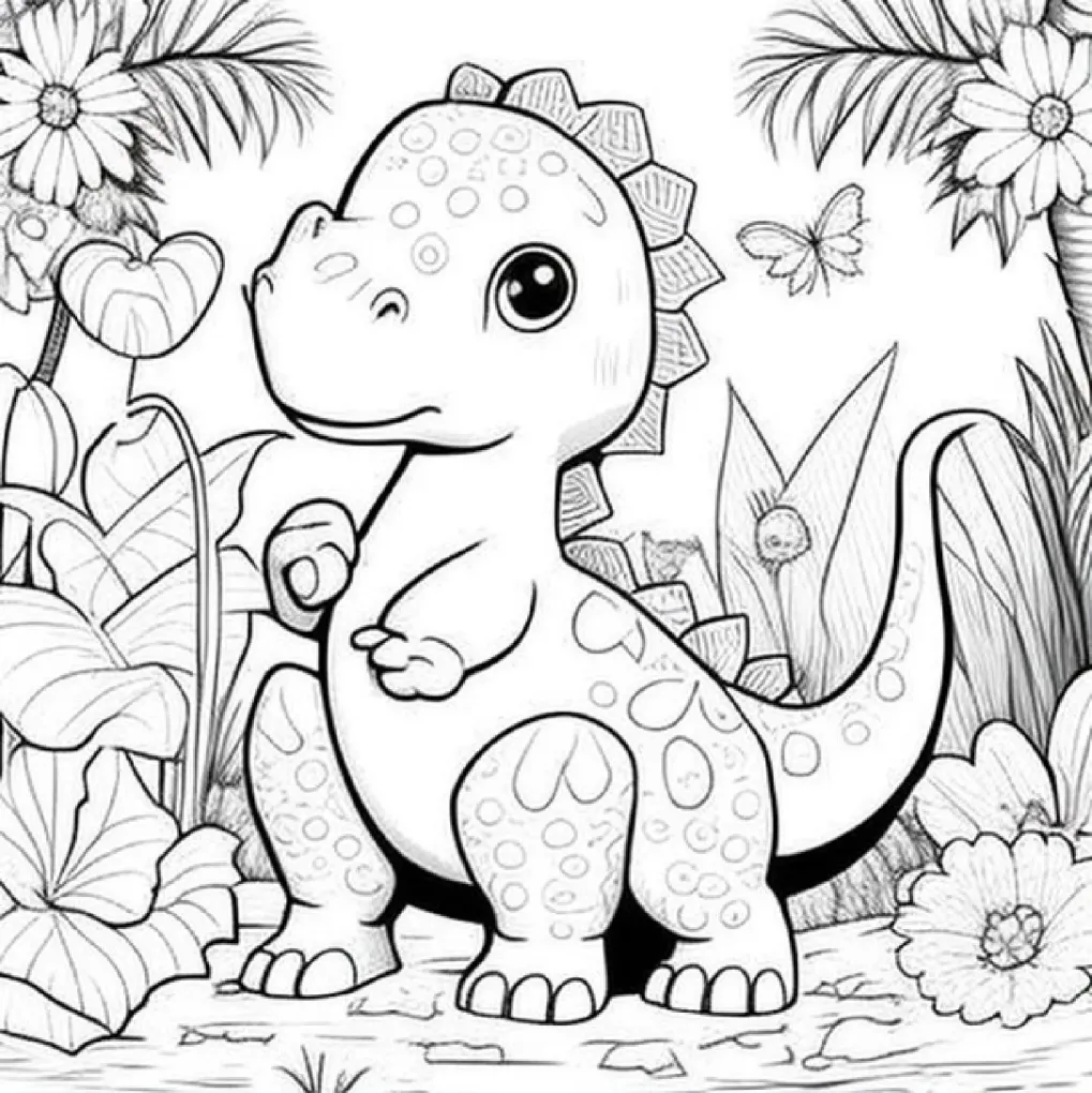 dinossauro para pintar (1) - Educarolando - Aprender brincando