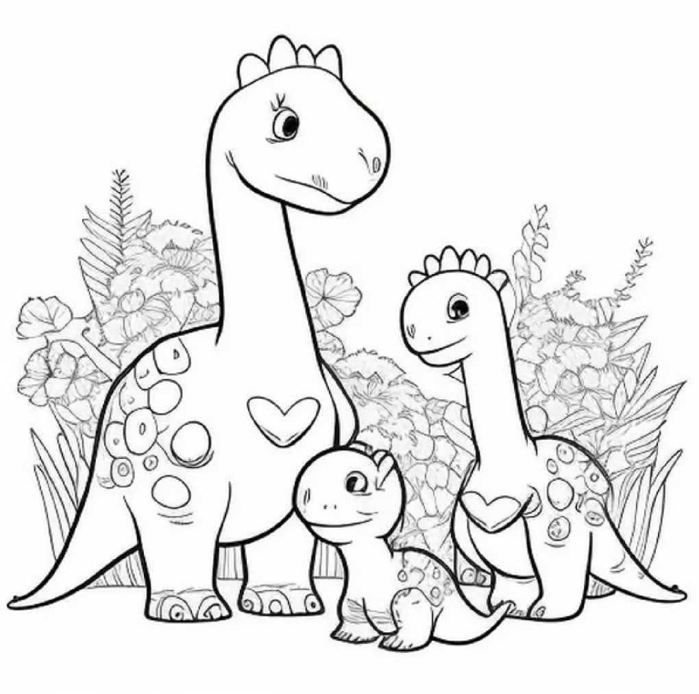 Desenho para pintar - dinossauro 1 