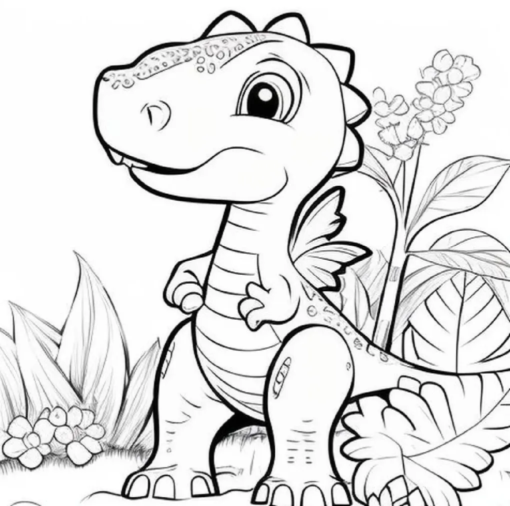 dinossauro para pintar (1) - Educarolando - Aprender brincando