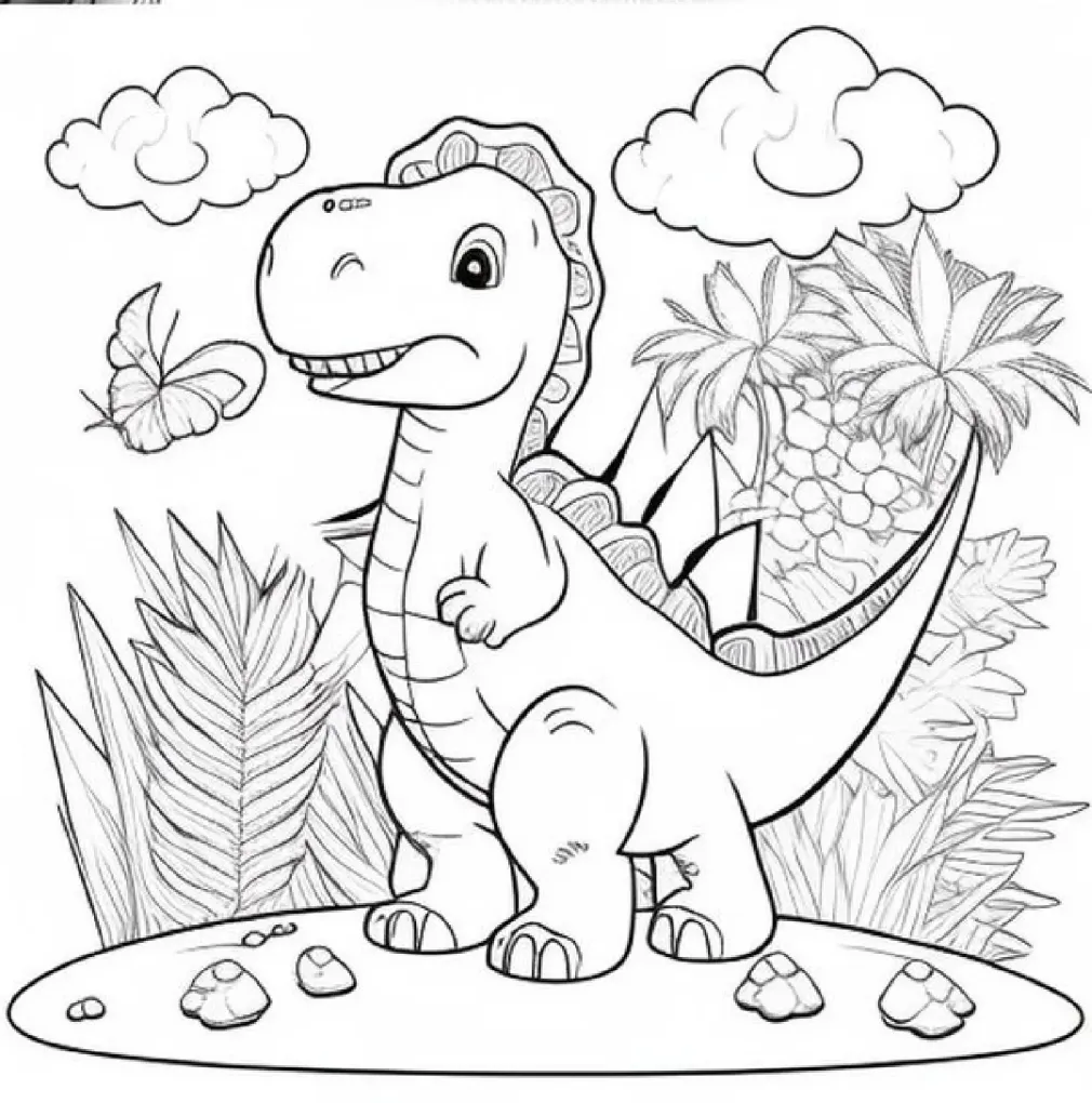 dinossauro para pintar (11) - Educarolando - Aprender brincando