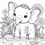 elefante para colorir (3)