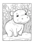 hipopótamo para colorir