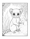 lemure para colorir
