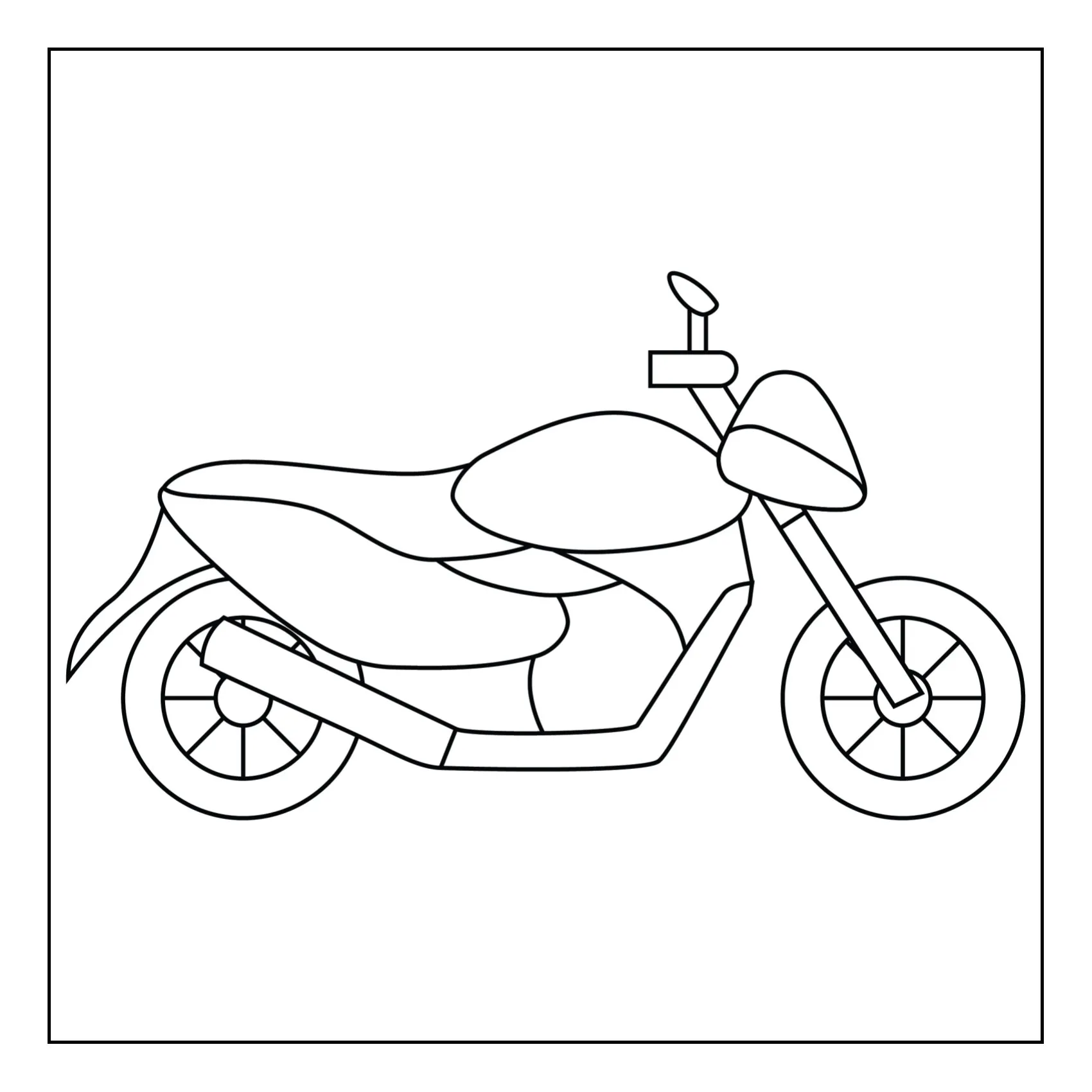 Desenho de moto para colorir