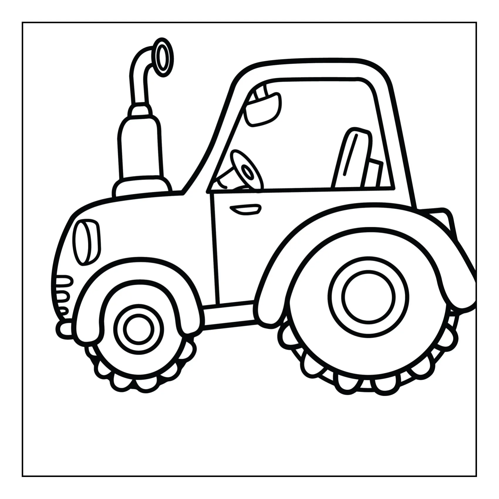 Desenho de Tractor em funcionamento para Colorir - Colorir.com