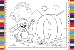 Animais e números para crianças colorir (2)