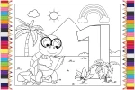 Animais e números para crianças colorir (3)