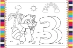 Animais e números para crianças colorir (5)