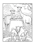 Animais fazendo picnic para colorir (11)