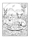 Animais fazendo picnic para colorir (12)