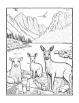 Animais fazendo picnic para colorir (13)