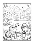 Animais fazendo picnic para colorir (15)
