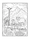 Animais fazendo picnic para colorir (16)