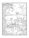 Animais fazendo picnic para colorir (21)