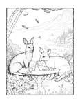 Animais fazendo picnic para colorir (27)